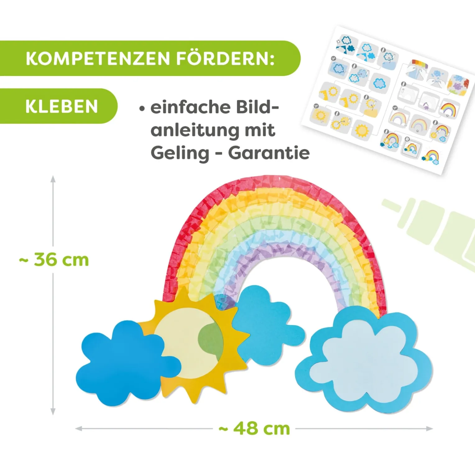 Sachenmacher Erstes Kleben Regenbogen, Fensterbild, 6 St., ab 3 Jahren
