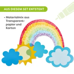 Sachenmacher Erstes Kleben Regenbogen, Fensterbild, 6 St., ab 3 Jahren