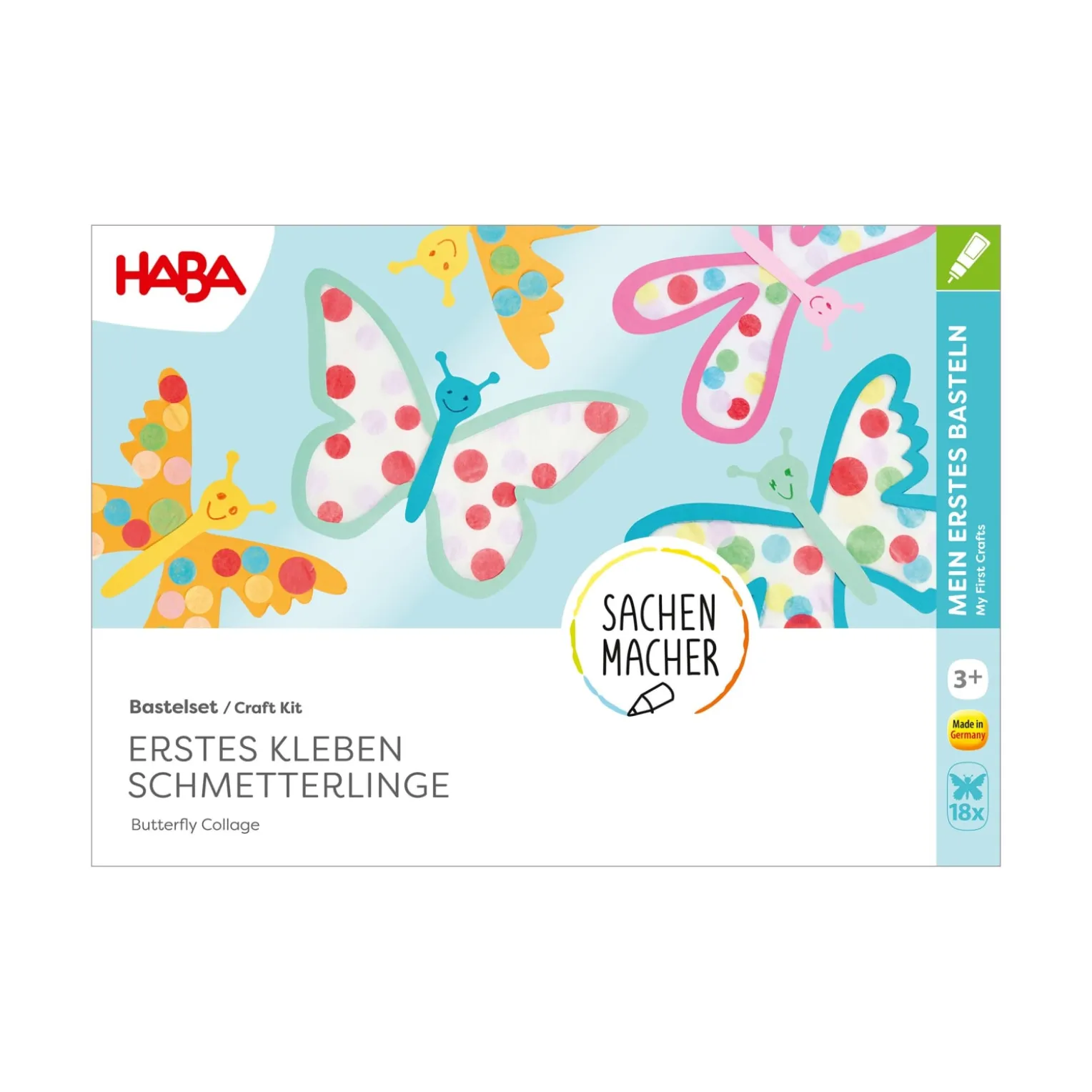 Sachenmacher – Erstes Kleben Schmetterlinge Bastelset, ab 3 J.