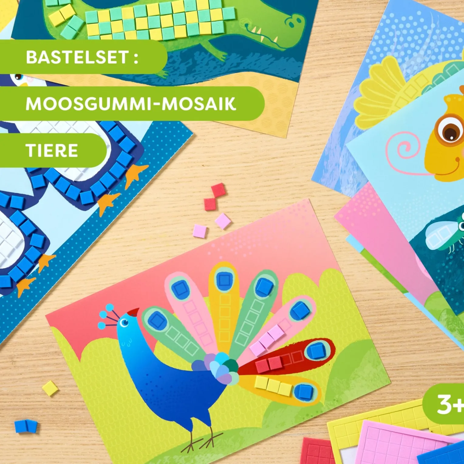 Sachenmacher Erstes Kleben Tiere, Bastelset Moosgummi, 10 St., ab 3 J.