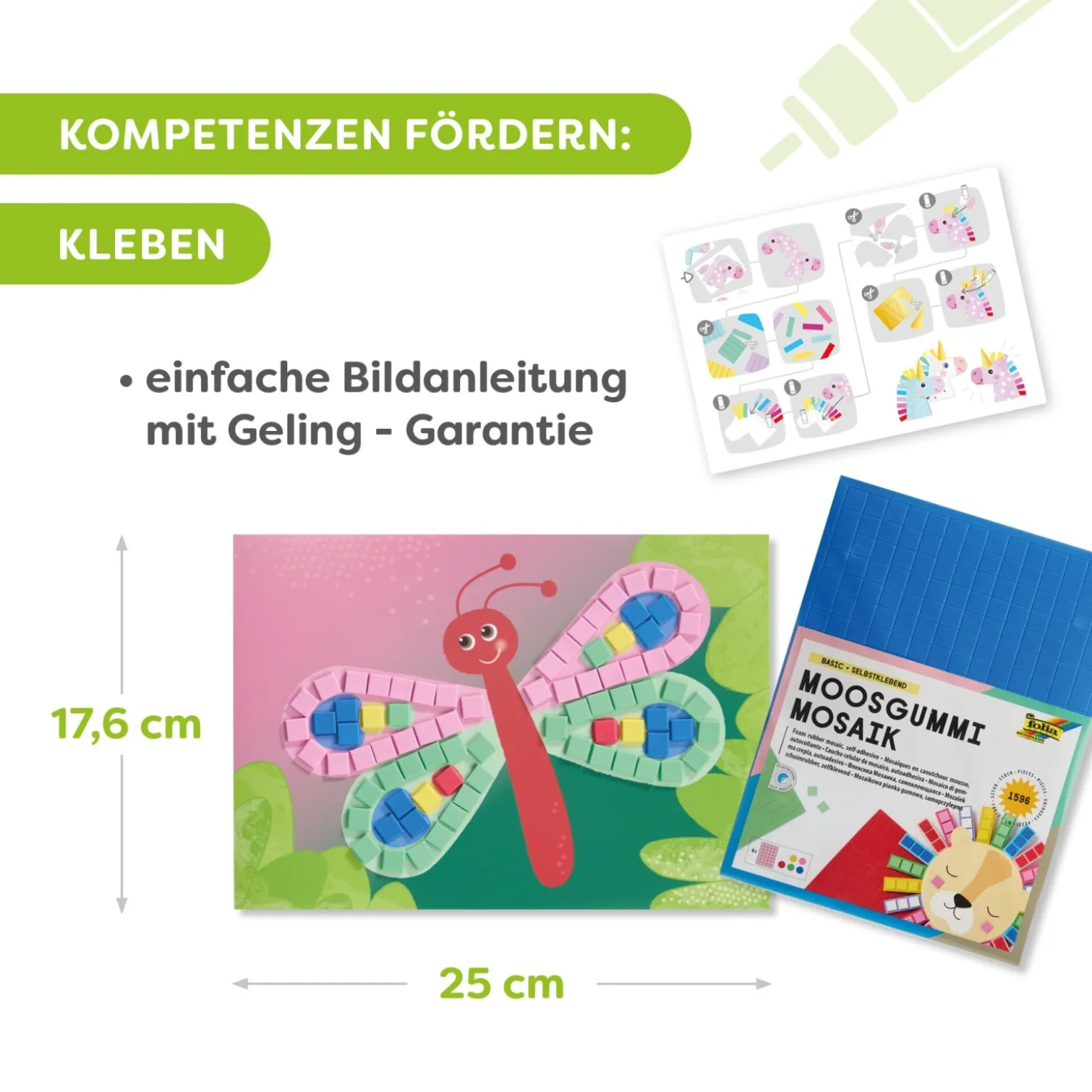 Sachenmacher Erstes Kleben Tiere, Bastelset Moosgummi, 10 St., ab 3 J.