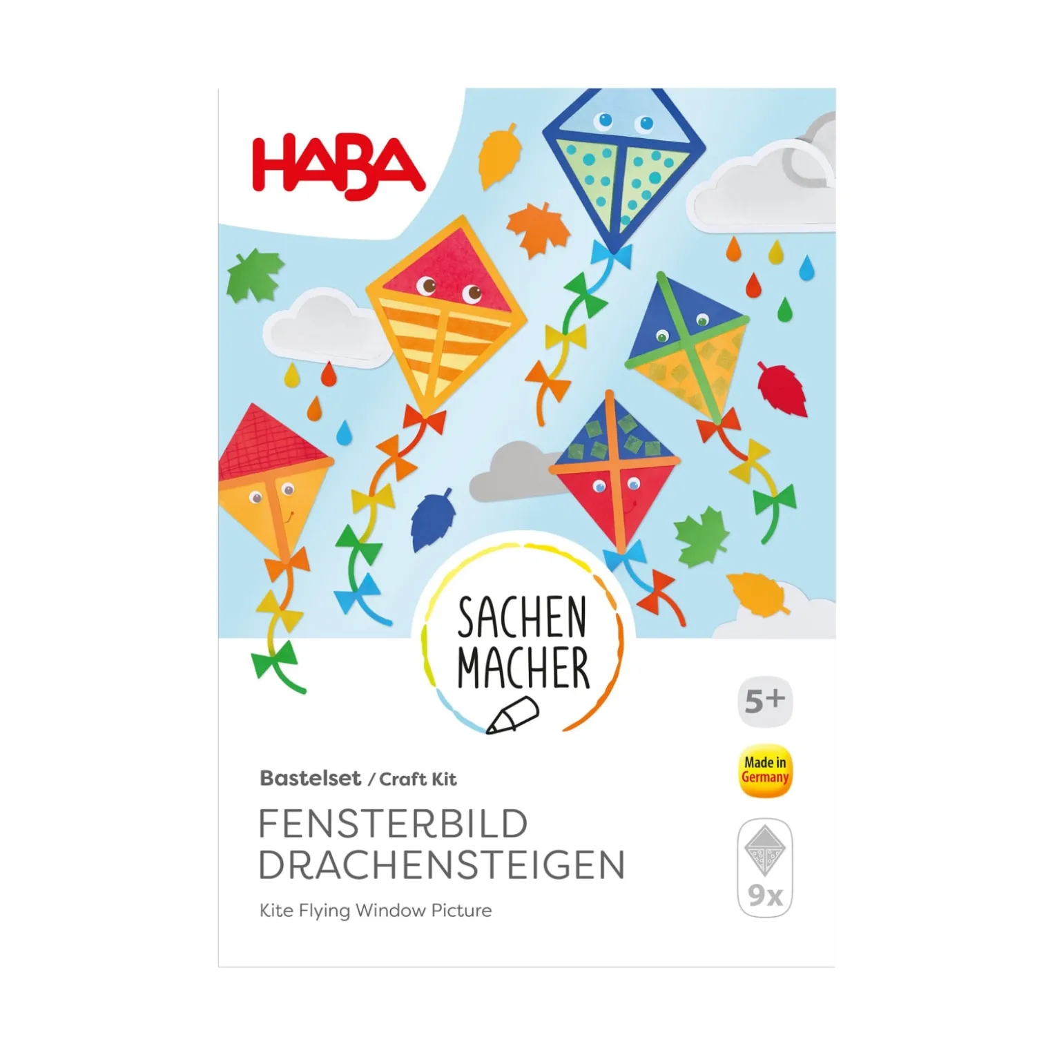 Sachenmacher Fensterbild Drachen, Bastelset Herbst, 9 St., ab 5 Jahren