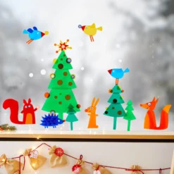 Sachenmacher Fensterbild Winterwald, Bastelset Weihnachten, ab 5 Jahre