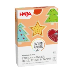Sachenmacher Holz-Stickanhänger, Bastelset Weihnachten, 12 St., ab 5 J