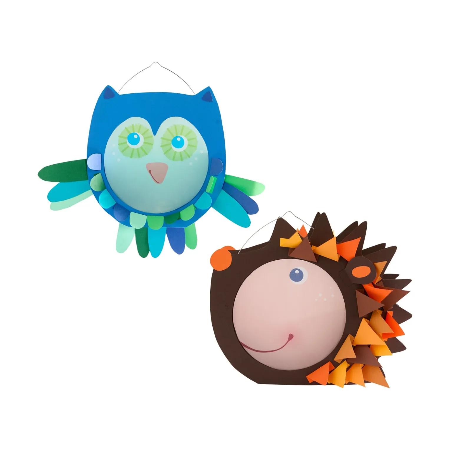Sachenmacher Klammerlaternen Eule und Igel, Bastelset Herbst, ab 5 J.