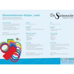 Sachenmacher Klammerlaternen-Körper, rund, 6 Stück