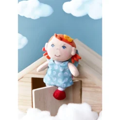 Schutzengelpuppe Emi, 15 cm, Stoffpuppe mit Flügel