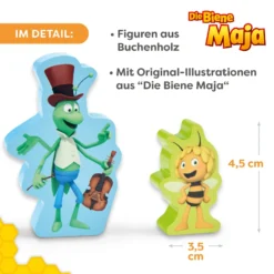 Spielkoffer, Die Biene Maja, mit 10 Holzfiguren, ab 18 Monaten