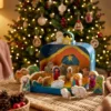 Spielkoffer, Weihnachtskrippe, mit 24 Holzfiguren, ab 18 Monaten