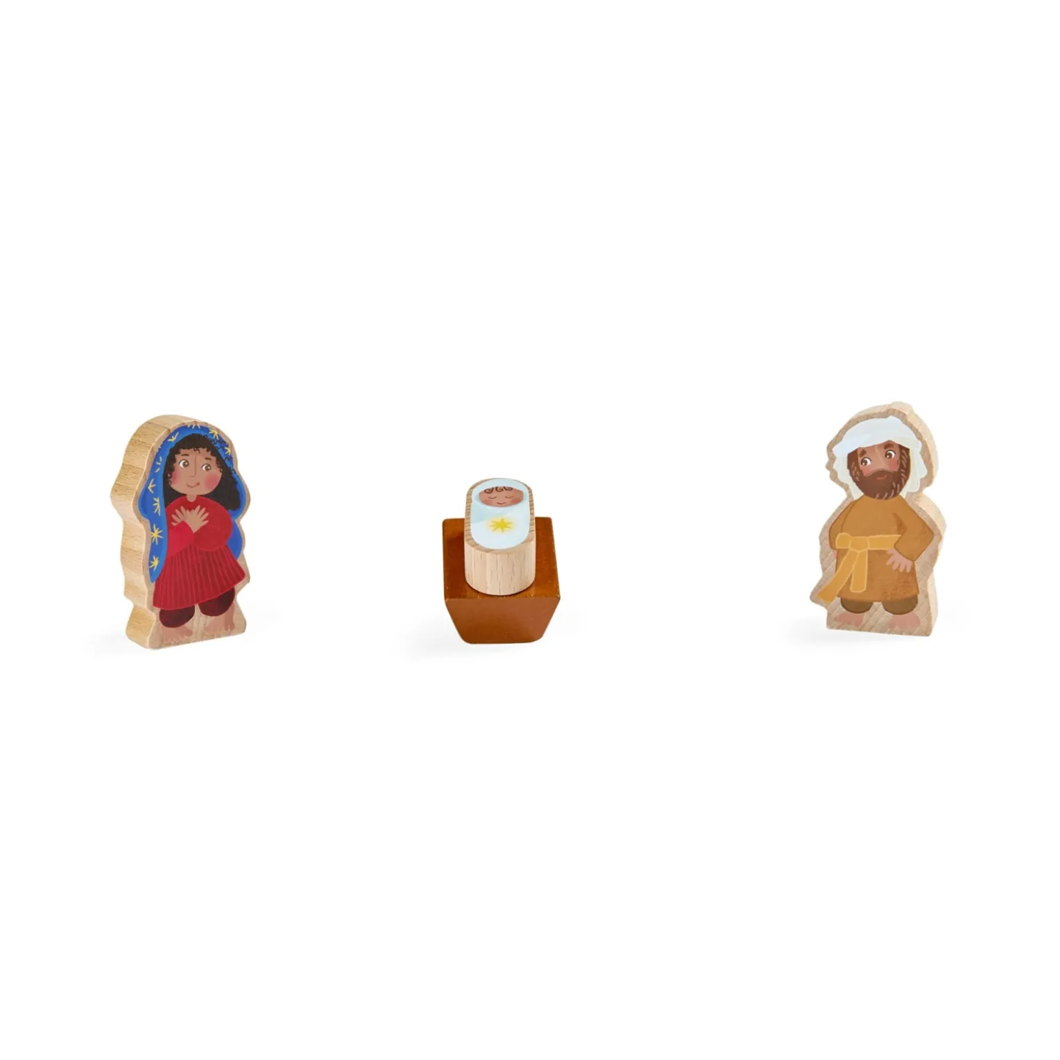 Spielkoffer, Weihnachtskrippe, mit 24 Holzfiguren, ab 18 Monaten