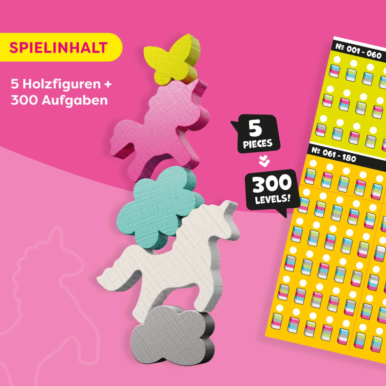 Stacking Challenge Unicorns, Stapelspiel Einhörner, ab 6 Jahren