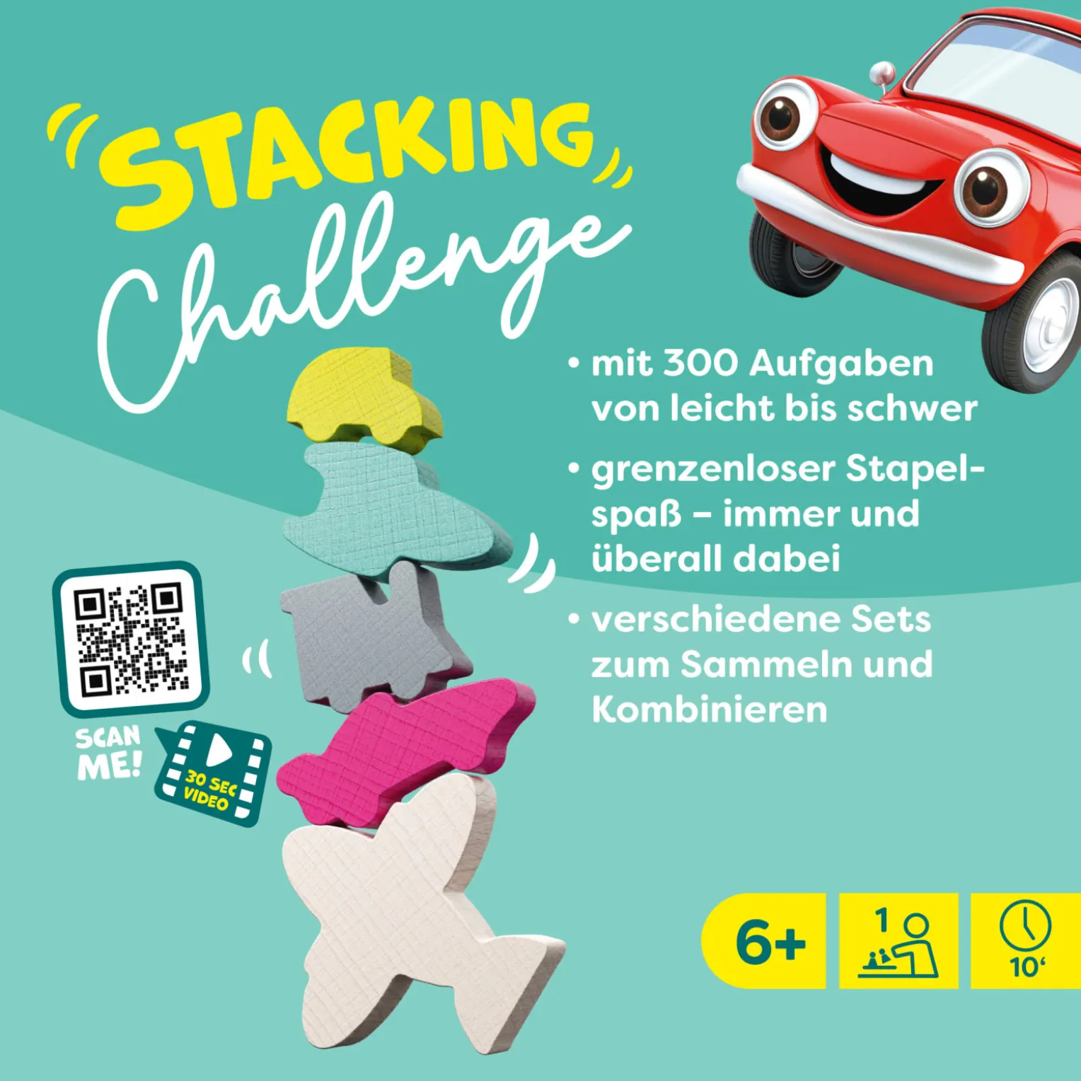Stacking Challenge Vehicles, Stapelspiel Fahrzeuge, ab 6 Jahren