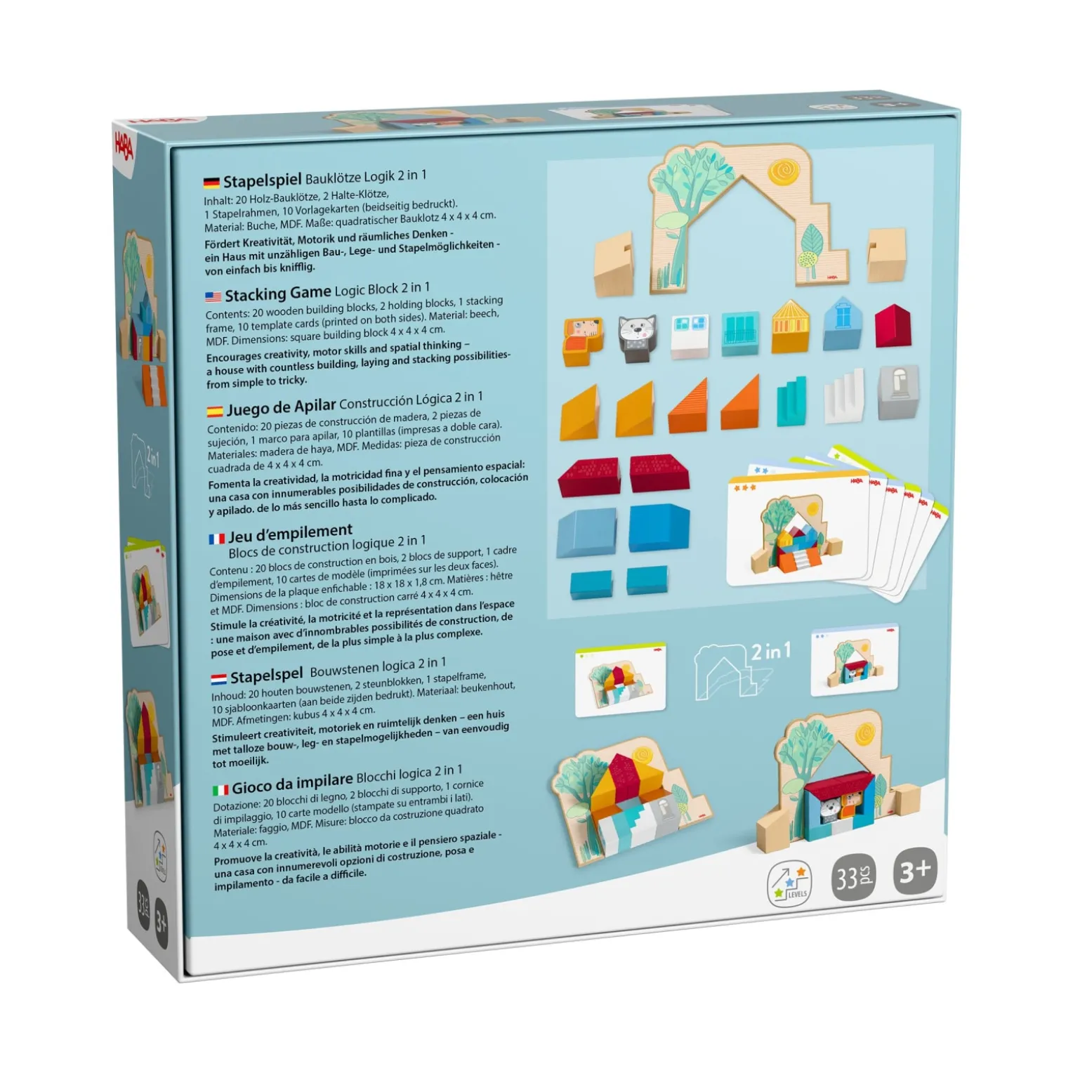 Stapel-Legespiel Bauspaß, Feinmotorik fördern, ab 3 Jahren