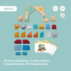 Stapel-Legespiel Bauspaß, Feinmotorik fördern, ab 3 Jahren