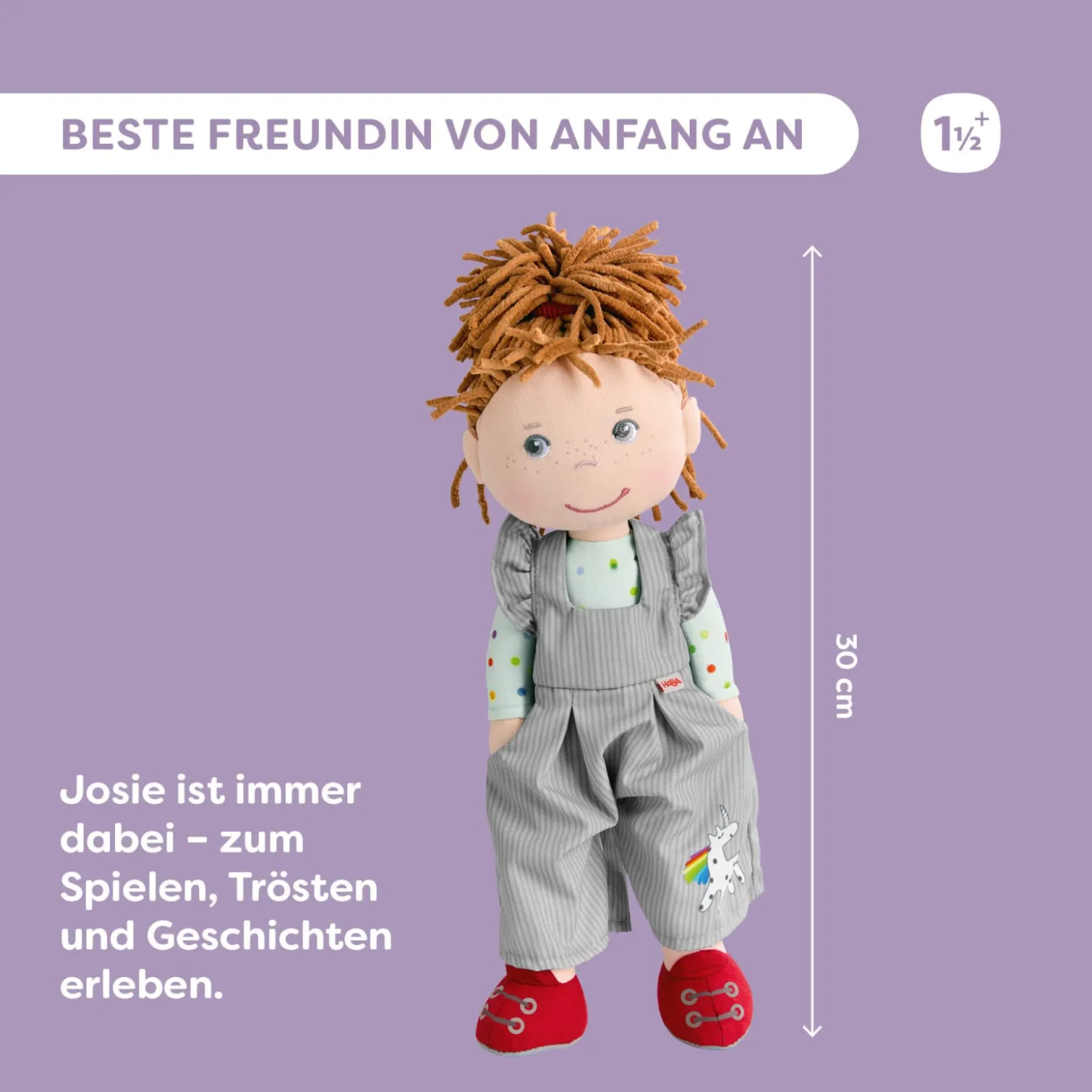 Stoffpuppe Josie, 30 cm