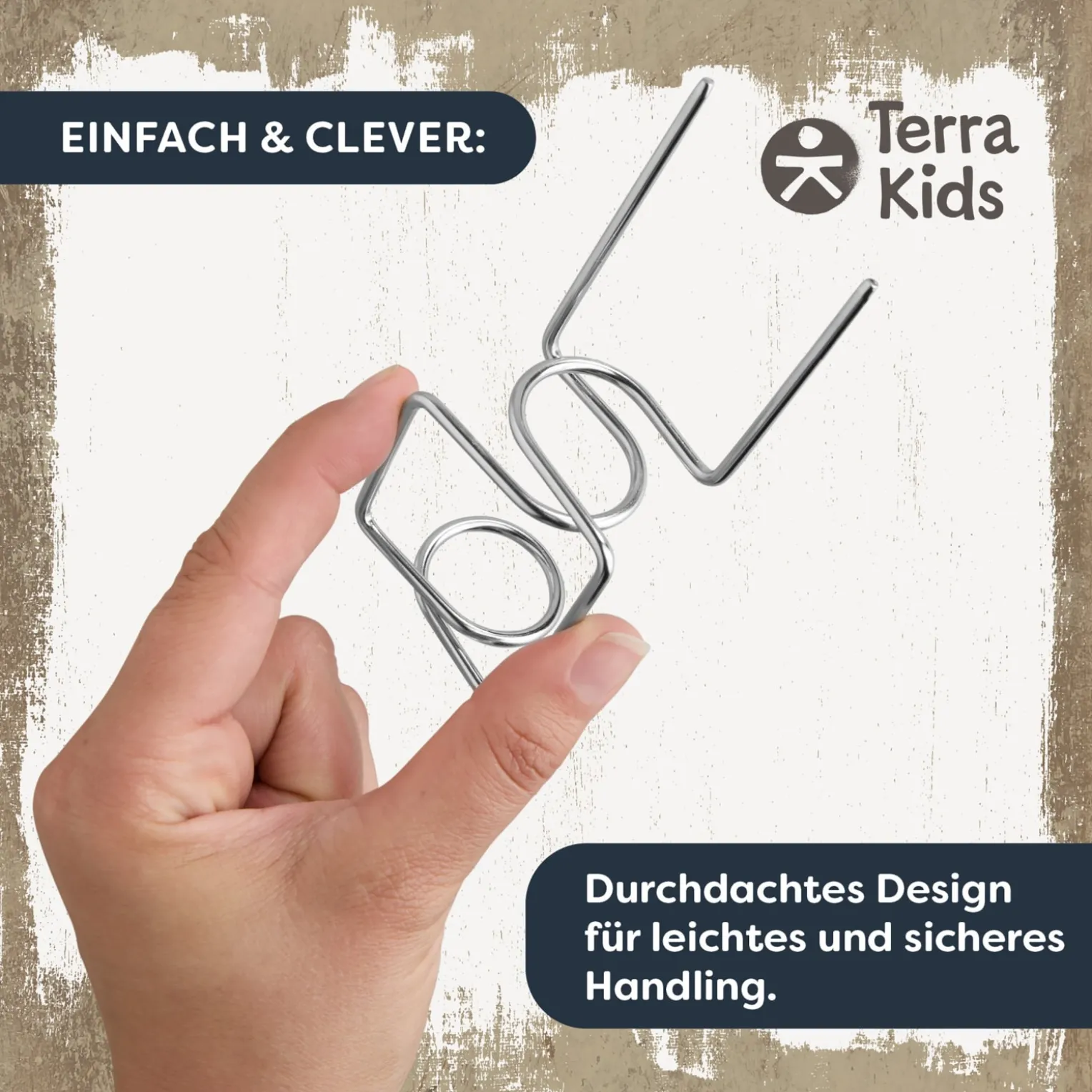 Terra Kids Grillspieß-Aufsatz für Kinder, sicheres Grillzubehör ab 4 J