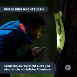 Terra Kids LED-Abenteuer-Taschenlampe mit Karabiner & Reflektor-Stickern