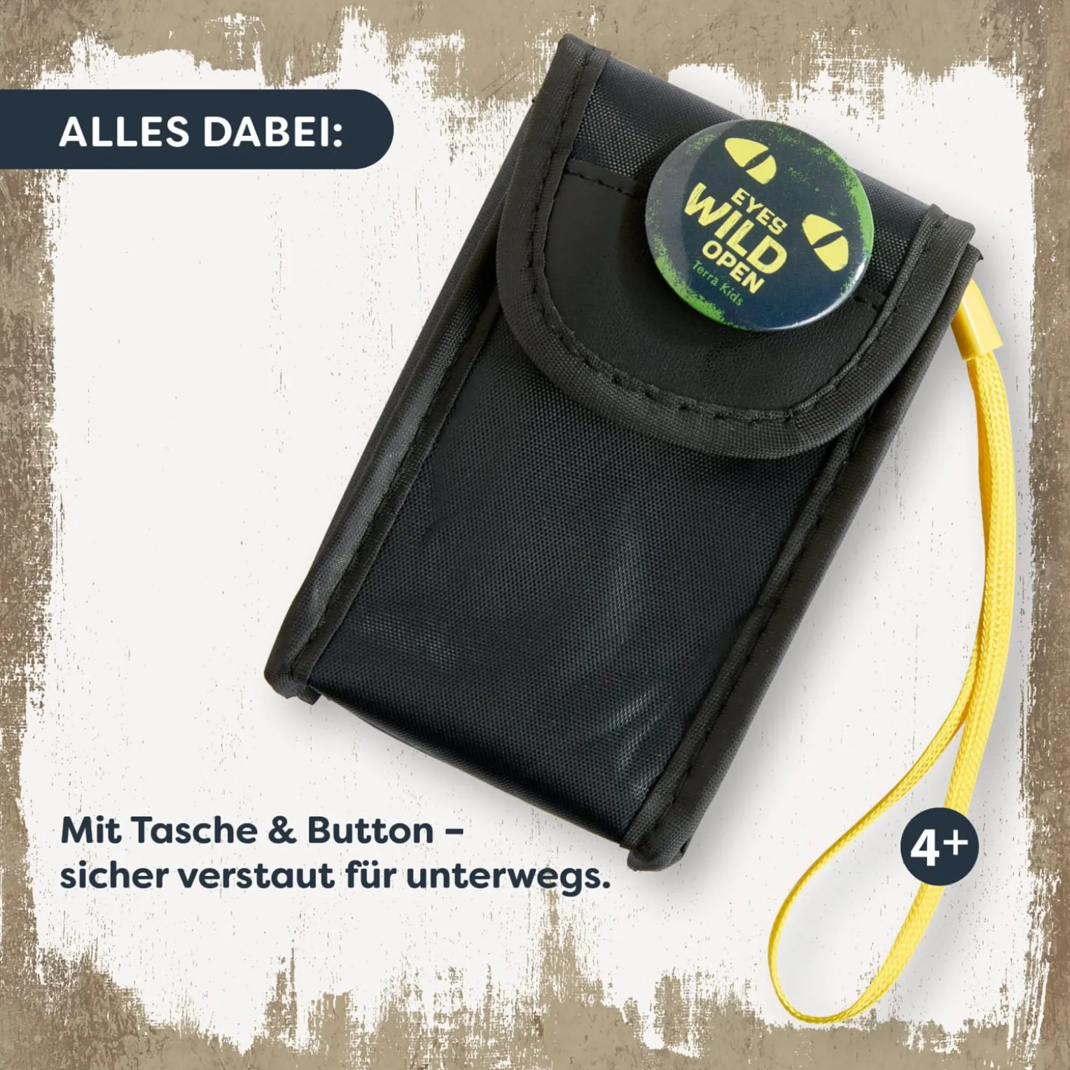 Terra Kids Pocket-Mikroskop, Mini-Mikroskop für Kinder inkl. Tasche