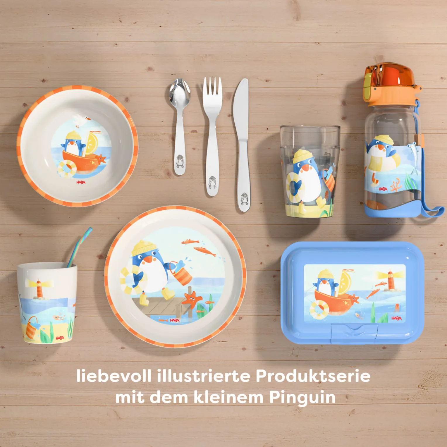 Trinkflasche Pinguin