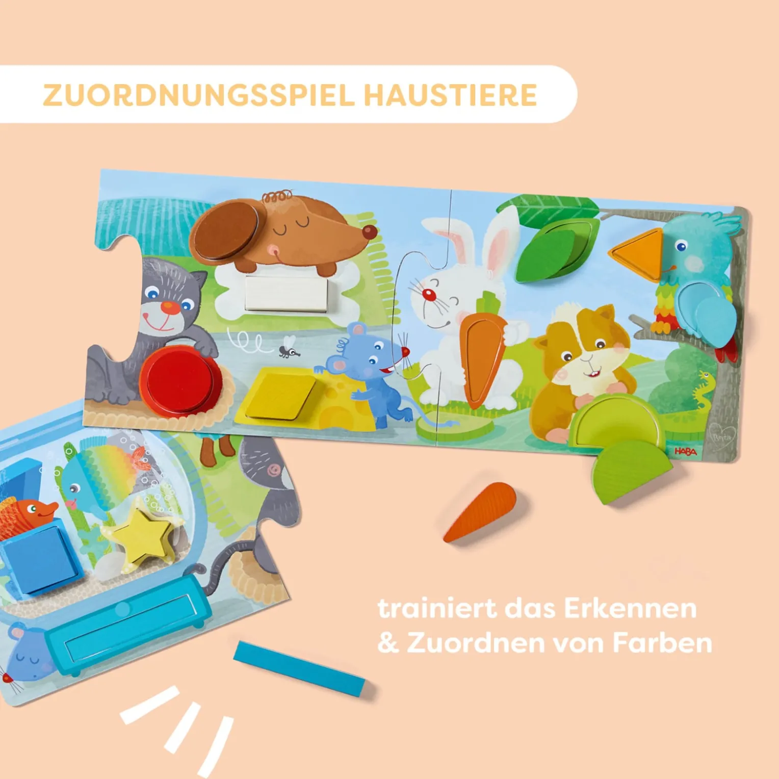 Zuordnungsspiel Haustiere
